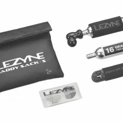 Lezyne Caddy Kit + Caddy Sack Combo CO2 Reifen Reparatur Kit Schwarz