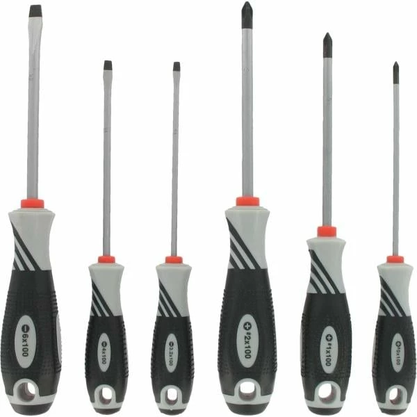 VAR Set Of 6 Screwdrivers Professional 3 VAR Set Of 6 Screwdrivers Professional